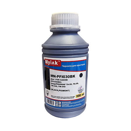 Чернила для CANON imagePROGRAF TM-240/TM-340 (PFI030BK) (500мл,photo black,Pigment) MyInk 