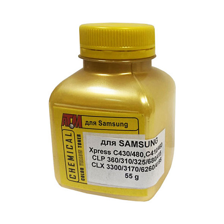 Тонер для SAMSUNG C430/480, CLP360/325, CLP680/415 (фл,55,желтый,Chemical) Gold ATM 