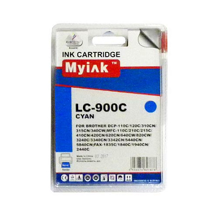 Картридж для Brother DCP-110C/MFC-210C/FAX-1840C (LC900C) Cyan MyInk SAL Картридж для Brother DCP-110C/MFC-210C/FAX-1840C (LC900C) Cyan MyInk SAL