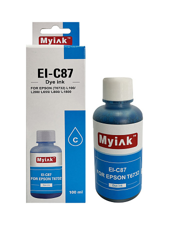 Чернила для EPSON (T6732) L100/L200/ L655/ L800/ L805/ L1800 (100мл, cyan Dye) EI-C87 Gloria™ MyInk 