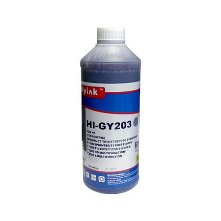 Чернила для (HP 72, HP 727, HP 764) C9374A (1л,grey, Dye) HI-GY203 Gloria™ MyInk 