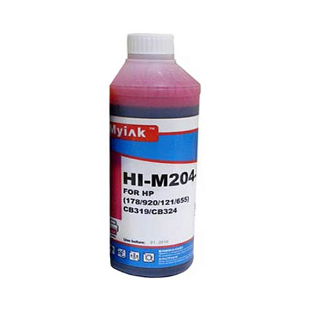 Чернила для HP (178/121/122/650/655/901/920/ GT51/ GT52/ GT53) CB319/CB324 (1л,magenta, Dye) HI-M204-D Gloria™ MyInk Чернила для HP (178/121/122/650/655/901/920/ GT51/ GT52/ GT53) CB319/CB324 (1л,magenta, Dye) HI-M204-D Gloria™ MyInk