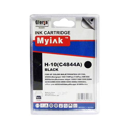 Картридж для ( 10) HP DJ 1700/2000/2200/2500C C4844A Black (72ml, Dye) MyInk 