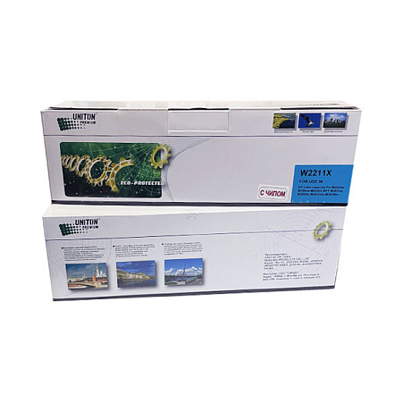 Картридж для HP Color LJ M255/MFP M282/M283, W2211X (207X) синий (2,45K) UNITON Premium GREEN LINE (Eco Protected) 
