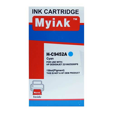 Картридж для ( 70) HP DesignJet Z2100/Z5200 C9452A синий (130ml, Dye) MyInk SAL Картридж для ( 70) HP DesignJet Z2100/Z5200 C9452A синий (130ml, Dye) MyInk SAL