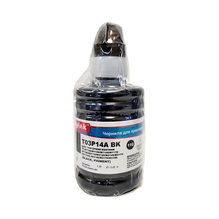 Чернила для EPSON EcoTank (110) (T03P14A) ET-1100/M1120//M1180/M2140/M3140/M3170 (140мл, black,Pigment) MyInk Чернила для EPSON EcoTank (110) (T03P14A) ET-1100/M1120//M1180/M2140/M3140/M3170 (140мл, black,Pigment) MyInk