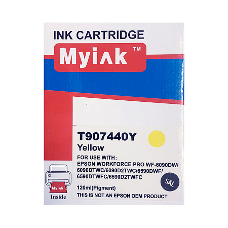Картридж для (T9074) EPSON WorkForce WF-6090DW/ WF-6590DWF Yellow (120ml, Pigment) MyInk SAL Картридж для (T9074) EPSON WorkForce WF-6090DW/ WF-6590DWF Yellow (120ml, Pigment) MyInk SAL