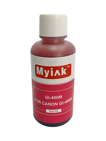 Чернила  для CANON (GI-490M) PIXMA G1400/2400/3400  (100мл,magenta,Dye) MyInk 