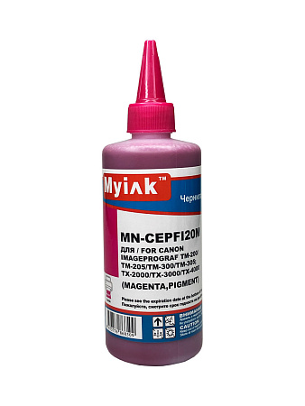 Чернила для CANON (PFI-120 M) TM-200, TM-205, TM-300, TM-305, TM-250, TM-255, TM-350, TM-355 (250мл, magenta, Pigment) CEPFI20M MyInk 