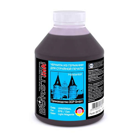Чернила универсальные для картриджей EPSON (500мл,llight magenta,Dye) Bursten Ink 