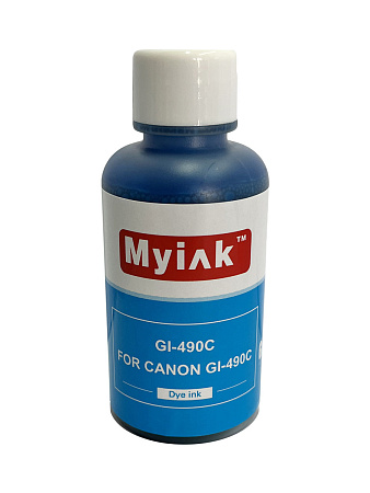 Чернила для CANON (GI-490C) PIXMA G1400/2400/3400 (100мл,cyan,Dye) MyInk Чернила для CANON (GI-490C) PIXMA G1400/2400/3400 (100мл,cyan,Dye) MyInk