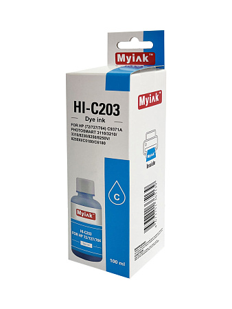 Чернила для (HP 72, HP 727, HP 764) C9371A (100мл,cyan, Dye) HI-C203 Gloria™ MyInk 