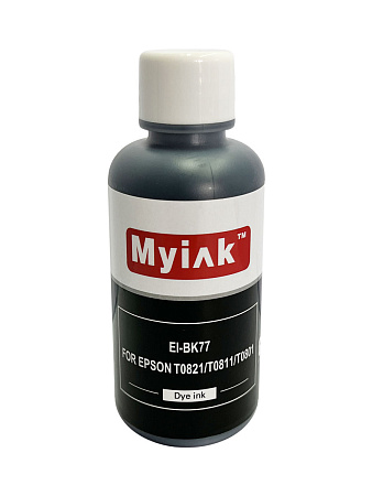 Чернила для EPSON (T0821/T0811/T0801/T6731/T2611) St Photo T10/T50/P50/R200/R270/R290/RX590 (100мл,black Dye) EI-BK77 Gloria™ MyInk 