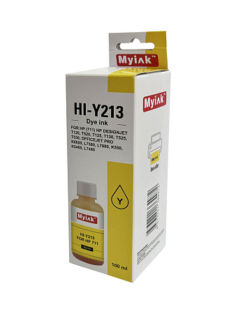 Чернила для HP (711) HP DesignJet T120, T520, T125, T130, T525, T530, OfficeJet Pro K8600, L7580, L7680, K550, K5400, L7480 (100мл, yellow, Dye) HI-Y213 Gloria™ MyInk Чернила для HP (711) HP DesignJet T120, T520, T125, T130, T525, T530, OfficeJet Pro K8600, L7580, L7680, K550, K5400, L7480 (100мл, yellow, Dye) HI-Y213 Gloria™ MyInk
