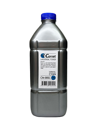 Тонер для HP Color Универсал тип CM-005C (фл,1кг,синий,Chemical,COMET) Silver ATM 