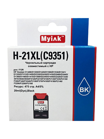 Картридж для ( 21XL) HP DJ 3920/3940 C9351CE (R) Black MyInk Картридж для ( 21XL) HP DJ 3920/3940 C9351CE (R) Black MyInk