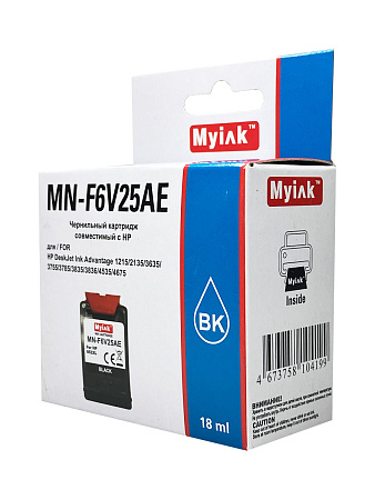 Картридж для (652XL) HP DJ Advantage 2135/3635/3835/4535/4675 F6V25AE (R) Black (18ml) Myink 