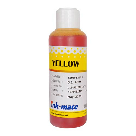 Чернила для CANON CLI-521Y (100мл, yellow, Dye) CIB-521Y Ink-Mate 