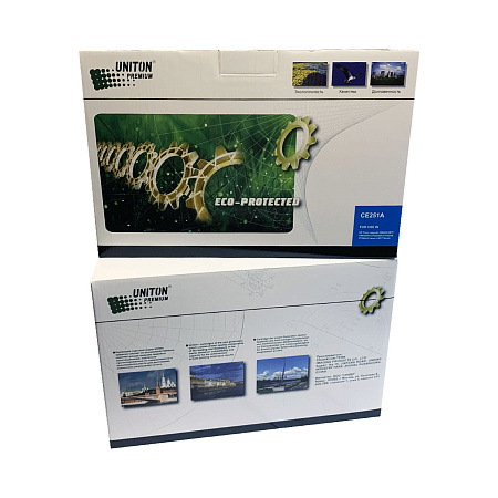 Картридж для HP Color LJ CP 3525/CM 3530  CE251A синий (7K) UNITON Premium GREEN LINE (Eco Protected) 