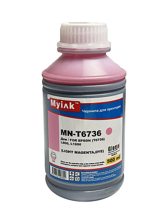 Чернила для EPSON (T6736)  L800/ L805/ L1800 (500мл, light magenta Dye) MN-T6736LM Gloria™ MyInk 