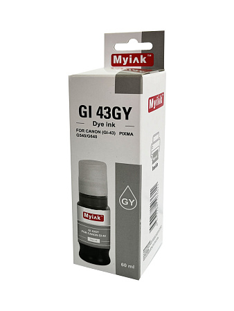 Чернила для CANON GI-43GY ( 60мл, контейнер, grey Dye) для PIXMA G540/G640 GI43GY MyInk Чернила для CANON GI-43GY ( 60мл, контейнер, grey Dye) для PIXMA G540/G640 GI43GY MyInk
