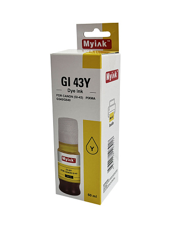 Чернила для CANON GI-43Y (60мл, контейнер,yellow  Dye) для PIXMA G540/G640 GI43Y MyInk 