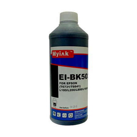 Чернила для EPSON (T6641/T6731) L100/ L200/L800/L805/L1800 (1л, black, Dye) EI-BK503 Gloria™ MyInk 