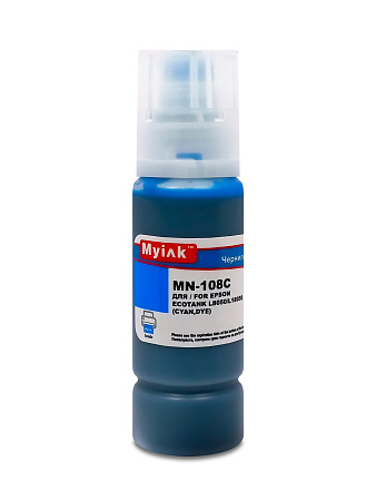 Чернила для EPSON EcoTank (108) L8050/L18050 (100мл, cyan, Dye) MyInk Чернила для EPSON EcoTank (108) L8050/L18050 (100мл, cyan, Dye) MyInk