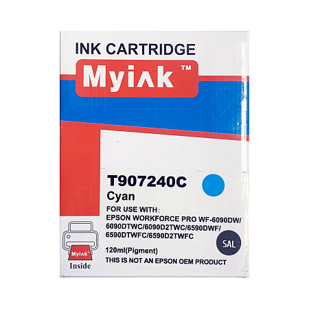 Картридж для (T9072) EPSON WorkForce WF-6090DW/ WF-6590DWF Cyan (120ml, Pigment) MyInk SAL Картридж для (T9072) EPSON WorkForce WF-6090DW/ WF-6590DWF Cyan (120ml, Pigment) MyInk SAL
