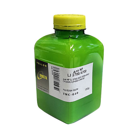 Тонер для HP Color LJ 2700/3600/3800/4700/CP 3505/4005/CM4730 (фл,135,желтый,Polyester,TMC040 IMEX) Green Line 