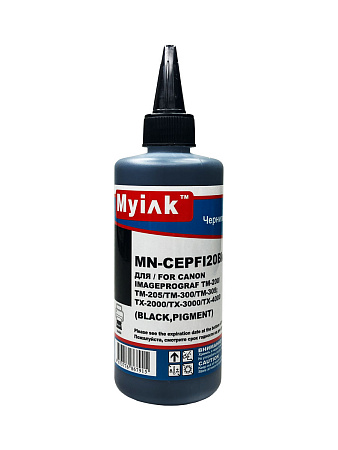 Чернила для CANON (PFI-120 Bk) TM-200, TM-205, TM-300, TM-305, TM-250, TM-255, TM-350, TM-355 (250мл,photo black,Pigment) CEPFI20PBk  MyInk 