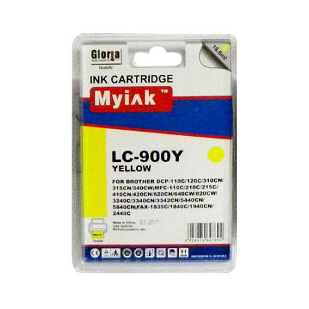 Картридж для Brother DCP-110C/MFC-210C/FAX-1840C (LC900Y) Yellow MyInk SAL 