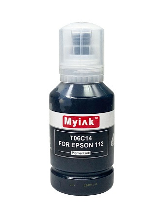 Чернила для EPSON EcoTank (112) (T06C14) L6550/6570/11160/15150/15160 (127мл, black,Pigment) MyInk 