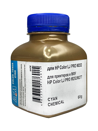 Тонер для HP Color LJ M252 / M277 (фл,60,синий,Chemical/MKI) Gold ATM 