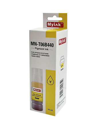 Чернила для EPSON EcoTank 113 (T06B440) ET-5850/5800/16600/16650 (70мл, yellow,Pigment) MyInk 