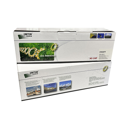 Картридж для CANON LBP-631/633, MF651/655/657  Cartridge 067Y желтый (1,25K)  БЕЗ ЧИПА!!! UNITON Premium GREEN LINE (Eco Protected) 