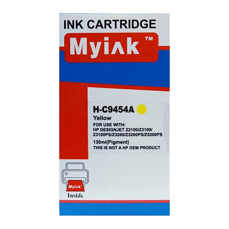 Картридж для ( 70) HP DesignJet  Z2100/Z5200 C9454A Yellow (130ml, Dye) MyInk SAL 