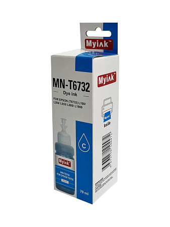 Чернила для EPSON (T6732/T6642) L100/L200/ L655/ L800/  L805/ L1800 (70мл, контейнер, cyan Dye) MN-T6732 MyInk 