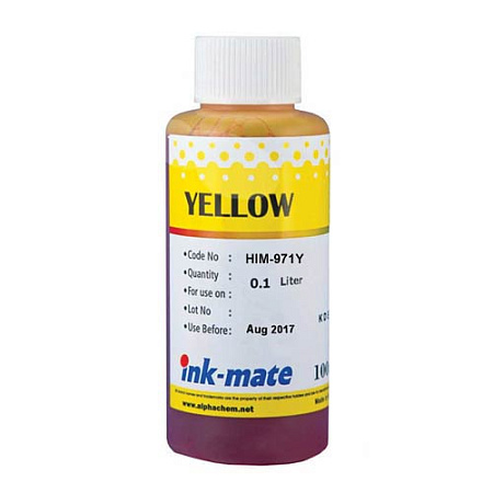 Чернила для HP Officejet Pro X451dn/X551dw/X476dn/X576dw  (100мл, yellow, Dye) HIM-971Y Ink-Mate SAL 