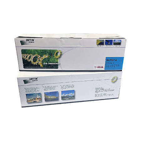 Картридж для HP Color LJ M454, M455, MFP M479 W2031A (415A) синий (2,1K) UNITON Premium GREEN LINE (Eco Protected) 
