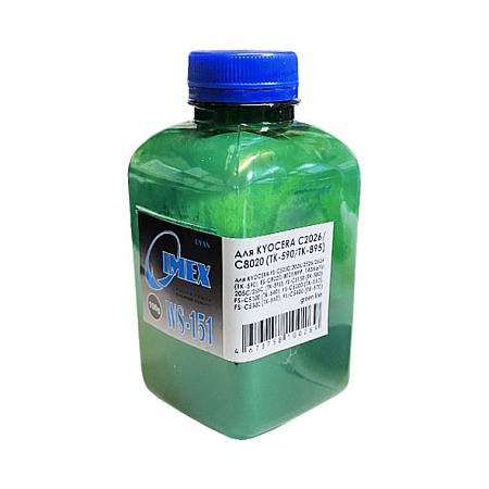 Тонер для KYOCERA FS-C2026MFP/C8020/C5150DN (TK-590/580/895) (фл,100,синий,5К,NonChem,WS-151 IMEX) Green Line Тонер для KYOCERA FS-C2026MFP/C8020/C5150DN (TK-590/580/895) (фл,100,синий,5К,NonChem,WS-151 IMEX) Green Line