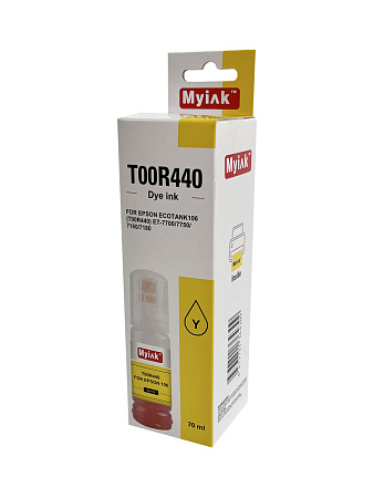 Чернила для EPSON EcoTank (106) (T00R440) ET-7700/7750/L7160/L7180 (70мл,yellow,Dye) MyInk Чернила для EPSON EcoTank (106) (T00R440) ET-7700/7750/L7160/L7180 (70мл,yellow,Dye) MyInk