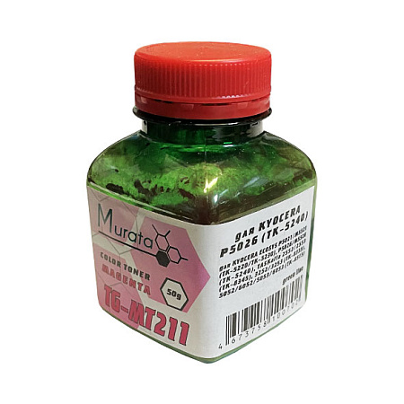 Тонер для KYOCERA ECOSYS P5021/P5026 (TK-5220/5240) (фл,50 ,красный,TG-MT211 Murata) Green Line Тонер для KYOCERA ECOSYS P5021/P5026 (TK-5220/5240) (фл,50 ,красный,TG-MT211 Murata) Green Line