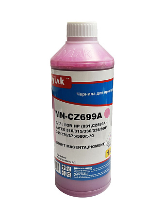 Чернила для HP (831,CZ699A) Latex 310/315/330/335/360/365/370/375/560/570 (1л,light magenta,Pigment) MyInk Чернила для HP (831,CZ699A) Latex 310/315/330/335/360/365/370/375/560/570 (1л,light magenta,Pigment) MyInk