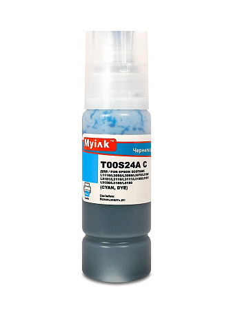 Чернила для EPSON EcoTank (103) L1110/L3050/L3150/L5190 (70мл, cyan, Dye) MyInk 
