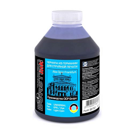 Чернила универсальные для картриджей EPSON (500мл,light cyan,Dye) Bursten Ink 