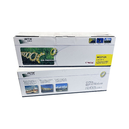 Картридж для HP Color LJ M255/MFP M282/M283  W2212A  (207A) желтый (1,25K, с чипом APEX) UNITON Premium GREEN LINE (Eco Protected) 