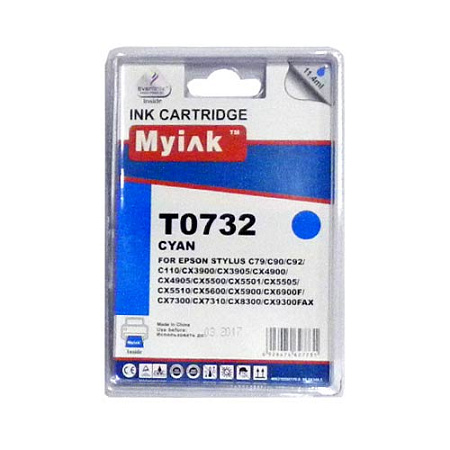 Картридж для (T0732N) EPSON St C79/CX3900/4900/5900 Cyan (11,4ml, Pigment) MyInk SAL Картридж для (T0732N) EPSON St C79/CX3900/4900/5900 Cyan (11,4ml, Pigment) MyInk SAL