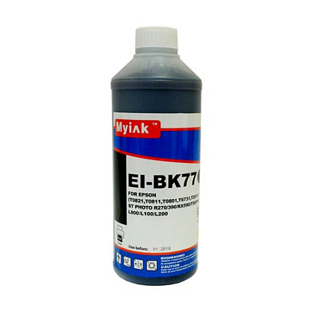 Чернила для EPSON (T0811/T0821/T0801) St Photo T10/T50/P50/R200/R270/R290/RX590 (1л,black Dye ) EI-BK77 Gloria™ MyInk 