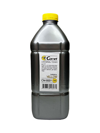 Тонер для HP Color Универсал тип CM-005Y (фл,1кг,желтый,Chemical,COMET) Silver ATM Тонер для HP Color Универсал тип CM-005Y (фл,1кг,желтый,Chemical,COMET) Silver ATM